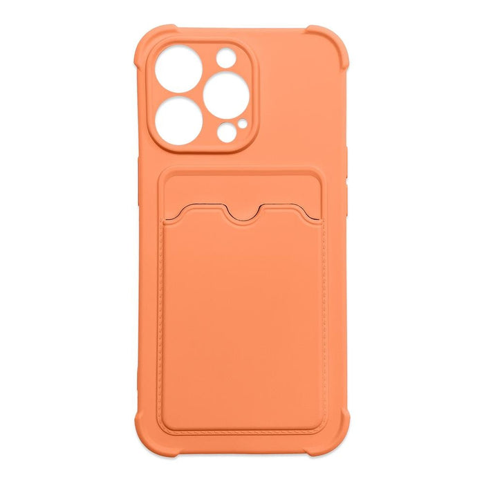 Кейс с отделение за карти HQWear за iPhone 13 Pro, Оранжев