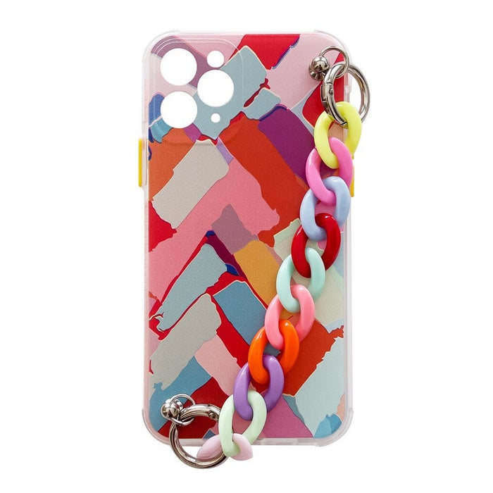 Кейс с верижка HQWear за iPhone 13 Pro, Цветен-3
