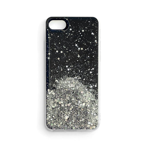 Калъф Star Glitter Shining за iPhone 13 mini черен