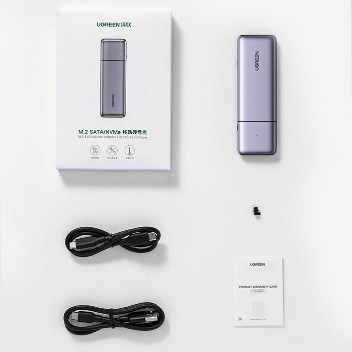 Хъб - адаптер Ugreen M.2 NVMe/M.2 SATA SSD/USB