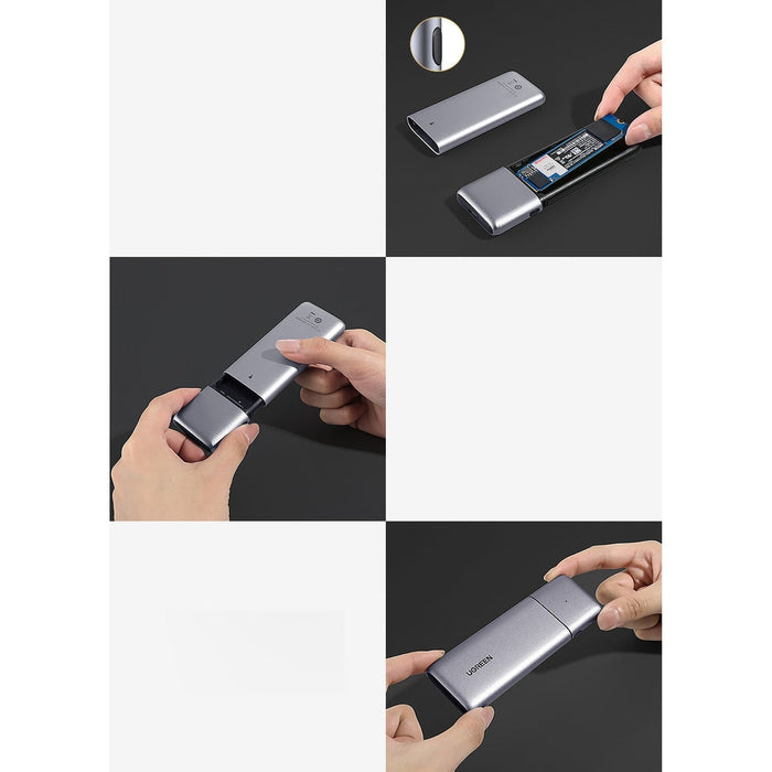Хъб - адаптер Ugreen M.2 NVMe/M.2 SATA SSD/USB