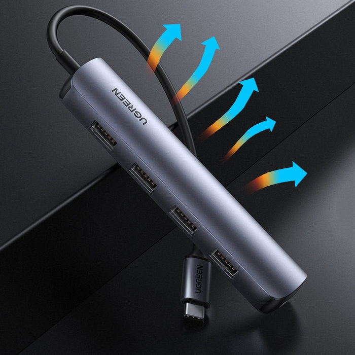 Хъб Ugreen CM417 USB - C към HDMI 4xUSB сив