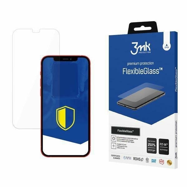 Защитно фолио 3MK FlexibleGlass за Apple iPhone 12 / Apple iPhone 12 Pro, Гъвкаво стъкло, 7H