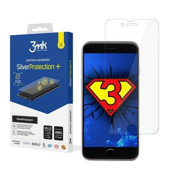 Защитно фолио 3MK, Antimicrobial, Silver Protection +, За iPhone 6 Plus/6s Plus