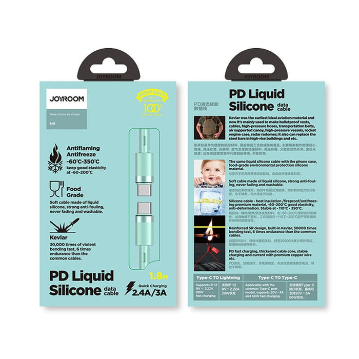 Кабел Joyroom S - 1830N9 USB - C към 3A 1.8m зелен