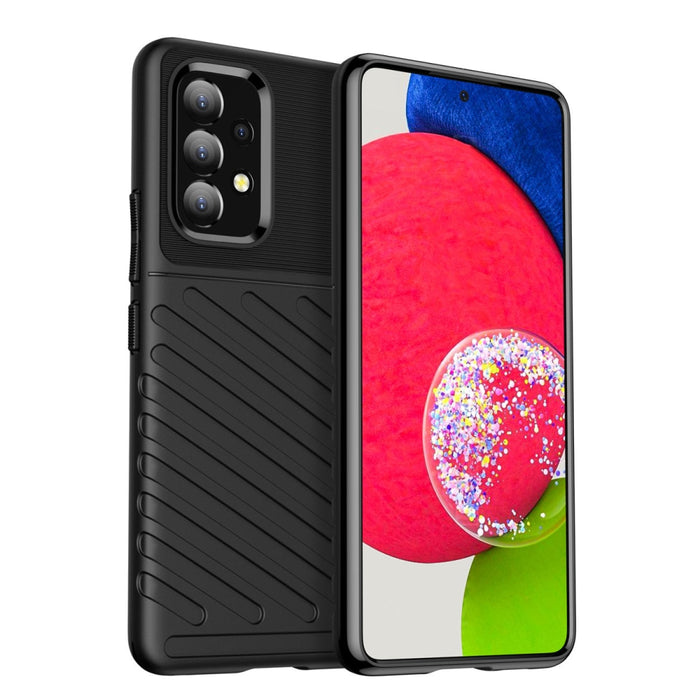 Thunder гъвкав брониран кейс за Samsung Galaxy A53 5G, черен