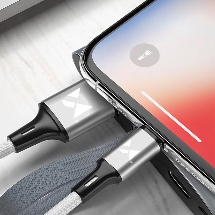 Кабел Wozinsky WUC - L2W USB към Lightning 2.4A 2m бял