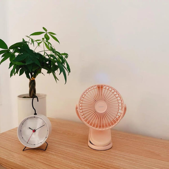 Преносим настолен вентилатор Joyroom Розов