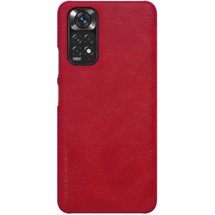 Кожен калъф Nillkin Qin за Xiaomi Redmi Note 11S / 11 червен