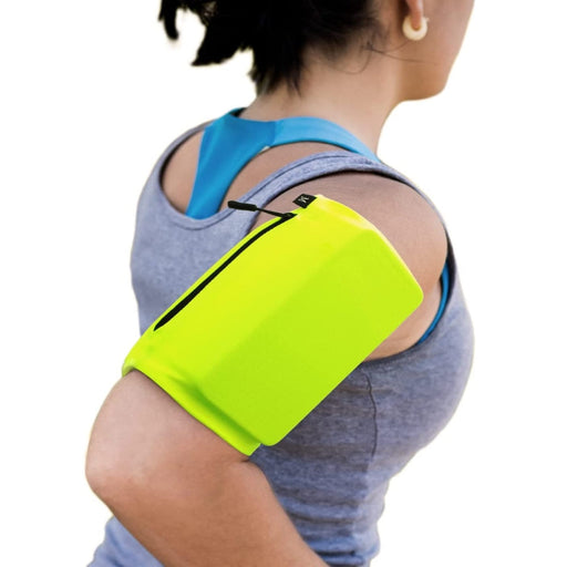 Еластична текстилна лента за ръка бягане / фитнес XL зелена