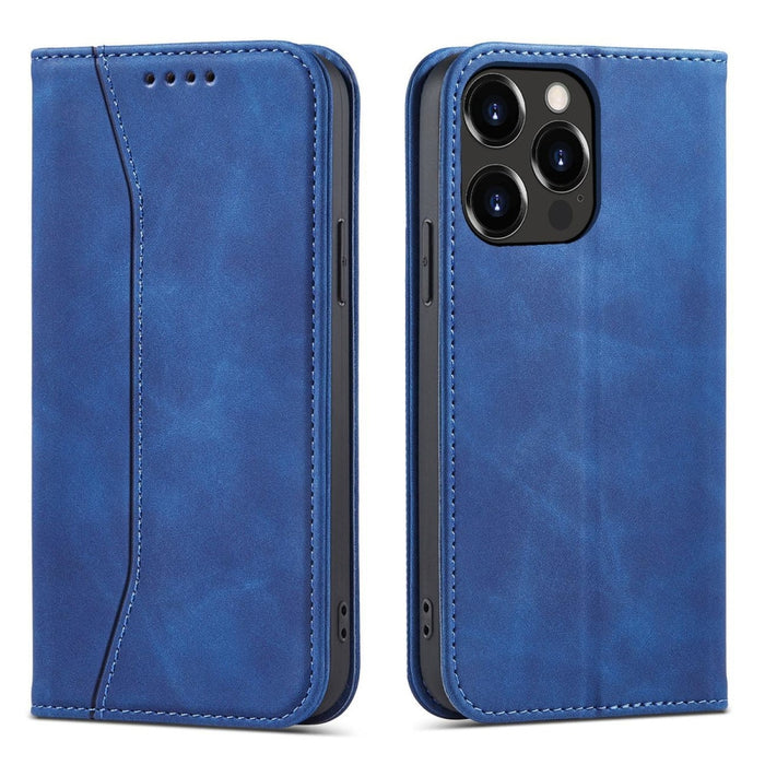 Калъф с отделение за карти Magnet Fancy Case iPhone 14 син