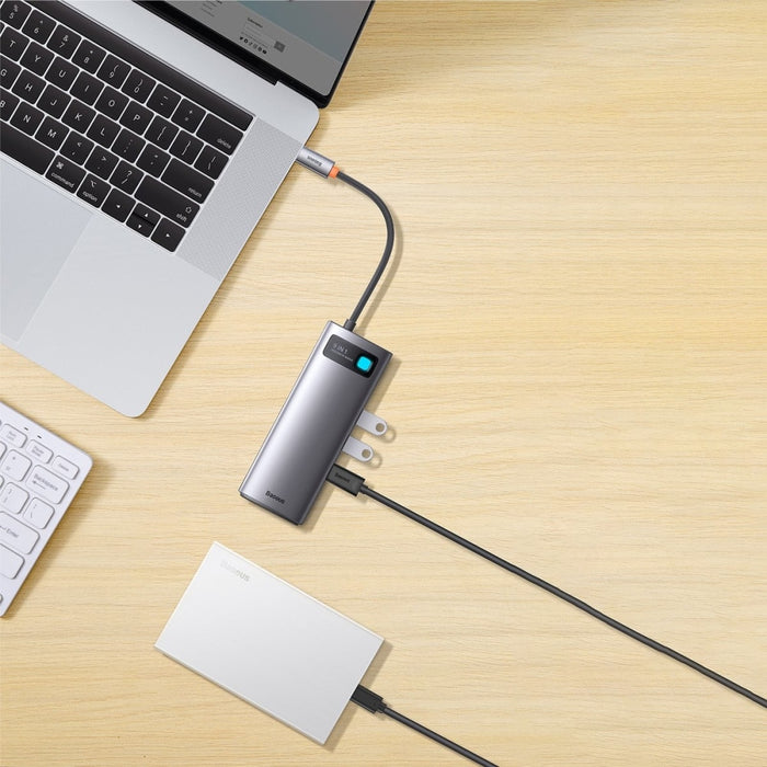 Хъб 9в1 Baseus Metal Gleam Series USB - C към 2 x
