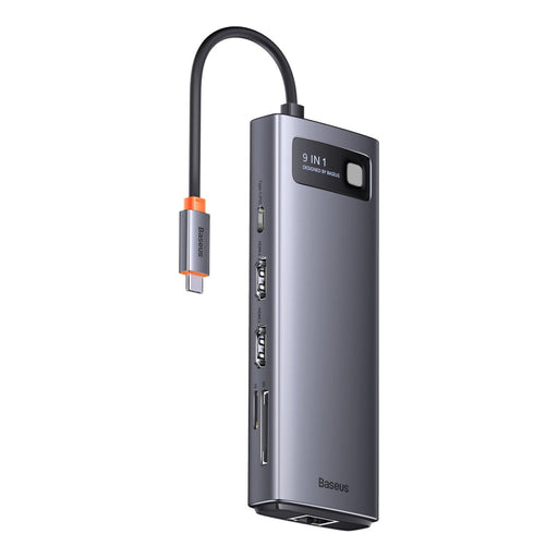 Хъб 9в1 Baseus Metal Gleam Series USB - C към 2 x