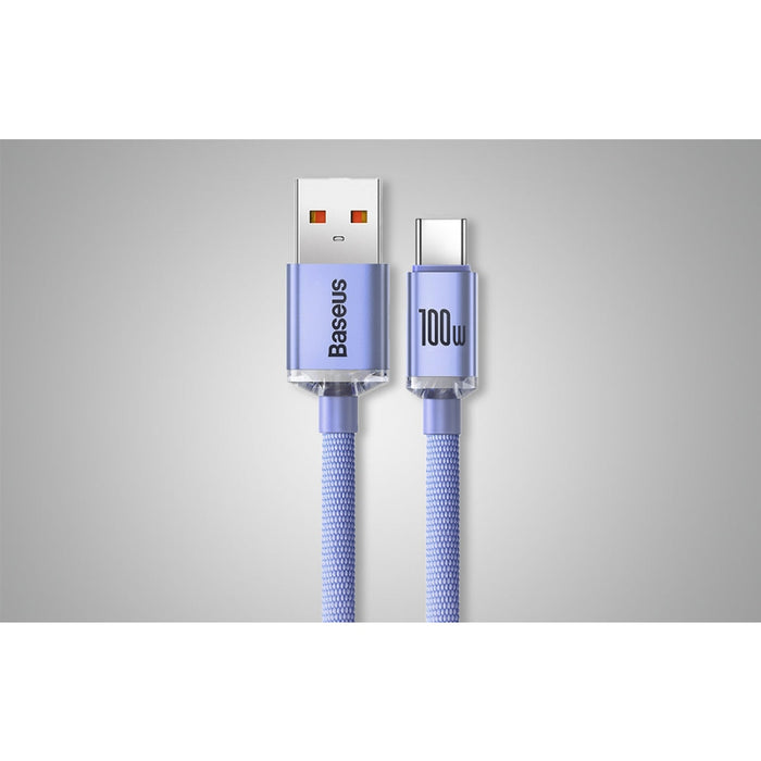 Кабел за зареждане USB към USB - C Baseus Crystal Shinе 100W