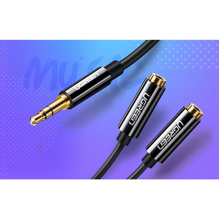AUX аудио сплитер UGREEN AV123 3.5mm жак 25cm