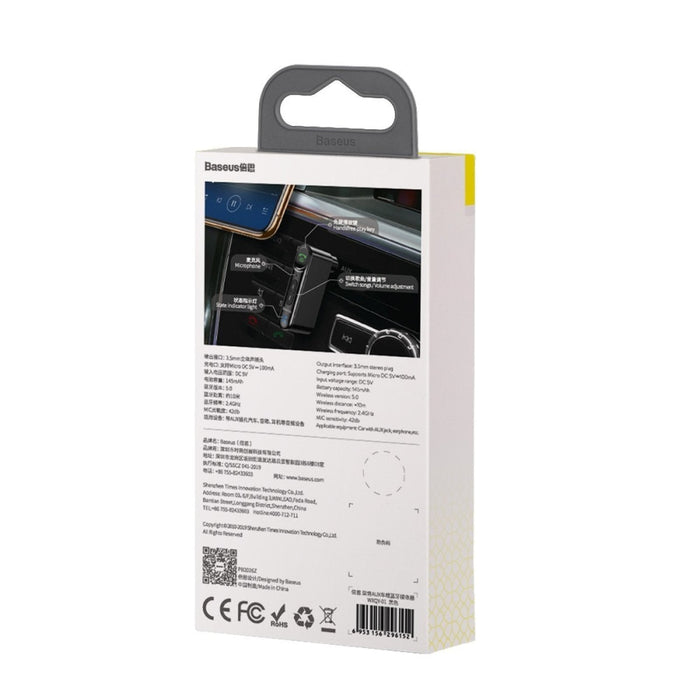 Baseus AUX Bluetooth 5.0 рисийвър за кола Qiyin