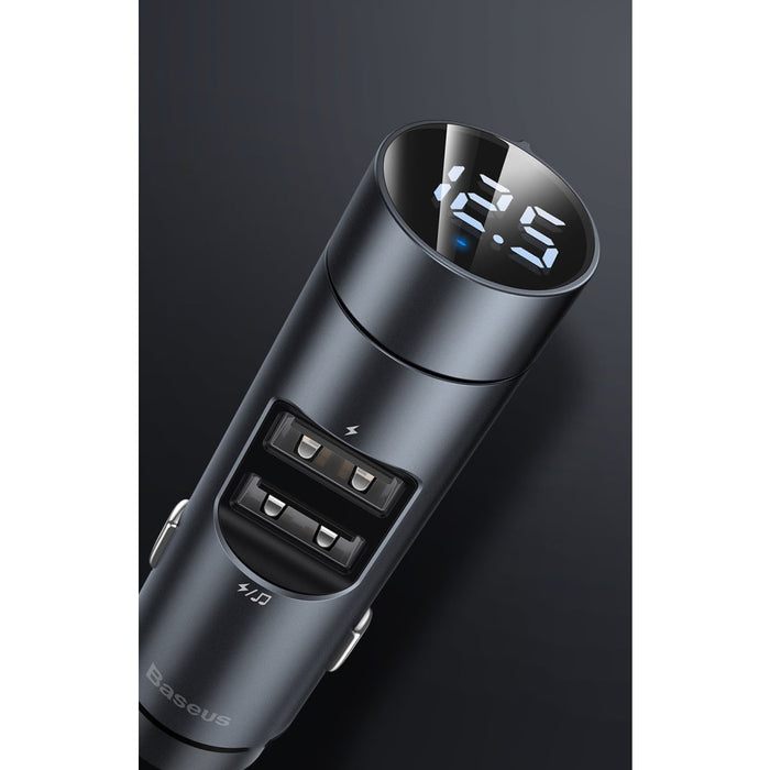 Bluetooth 5.0 FM трансмитер Baseus Energy Column 2x USB 3.1A