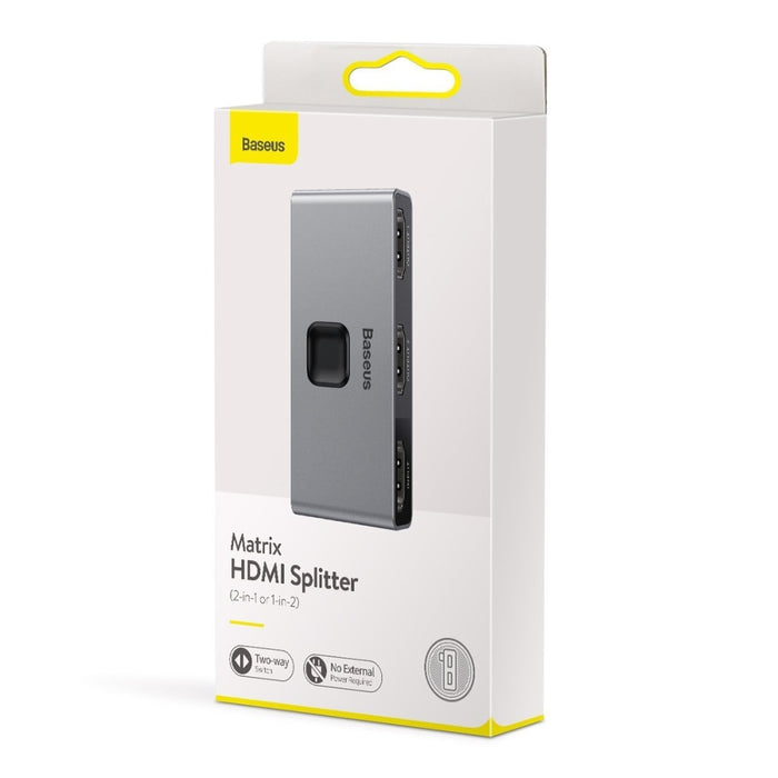 Двупосочен HDMI сплитер Baseus Matrix 2x1/1x2 4K