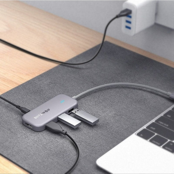 Blitzwolf 7в1 Хъб адаптер от USB - C към
