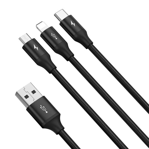Кабел 3в1 Baseus Rapid Series USB към micro USB / USB-C / 
