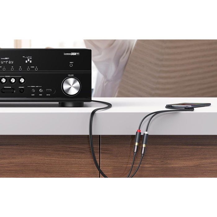 Кабел UGREEN AV109 3.5mm жак към 2x RCA (чинч) 0.25m