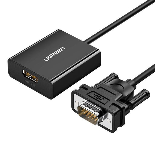 Кабел UGREEN CM269 VGA + 3,5 мм жак към HDMI еднопосочен 30