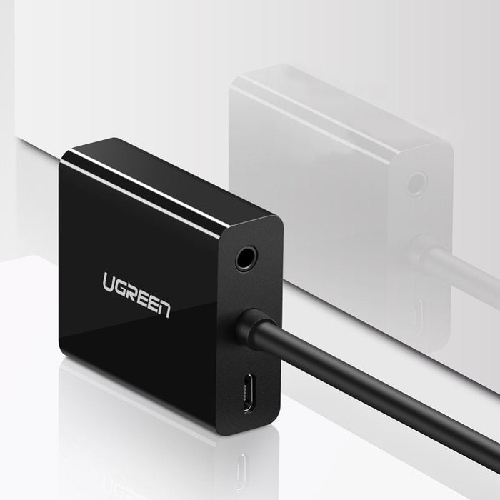 Кабел UGREEN CM269 VGA + 3,5 мм жак към HDMI еднопосочен 30