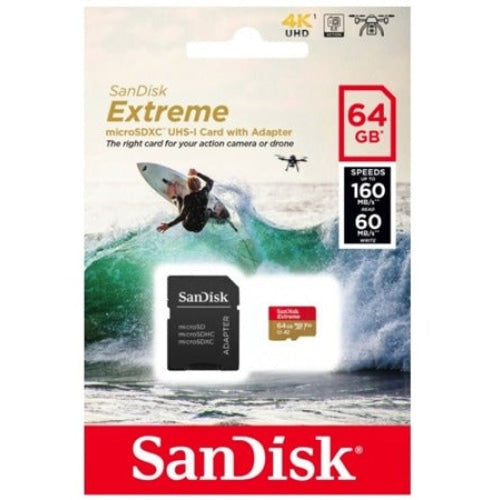 Карта памет SanDisk Extreme microSDHC 64GB