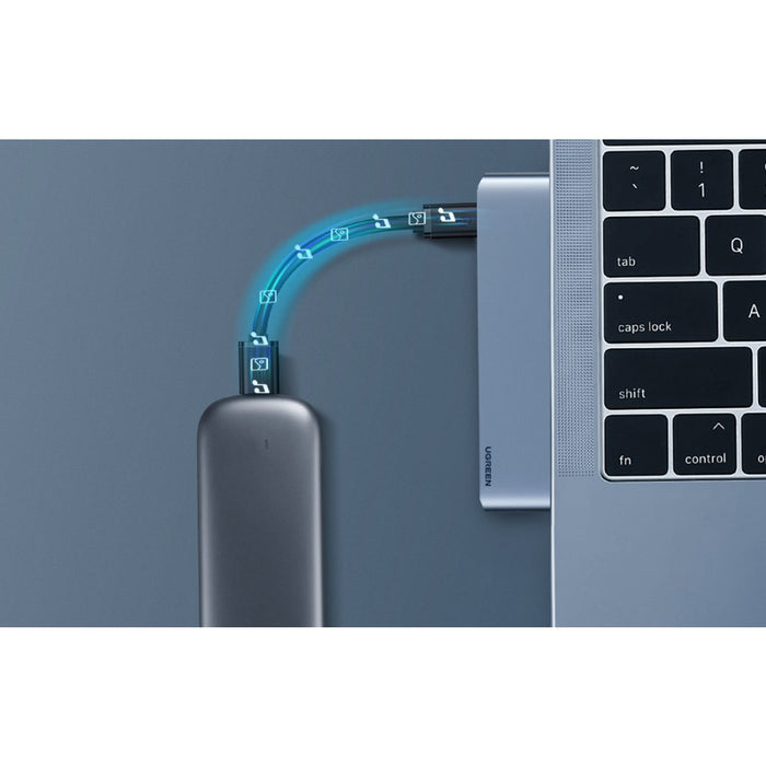 Хъб 6в1 за MacBook Air/Pro UGREEN адаптер USB-C