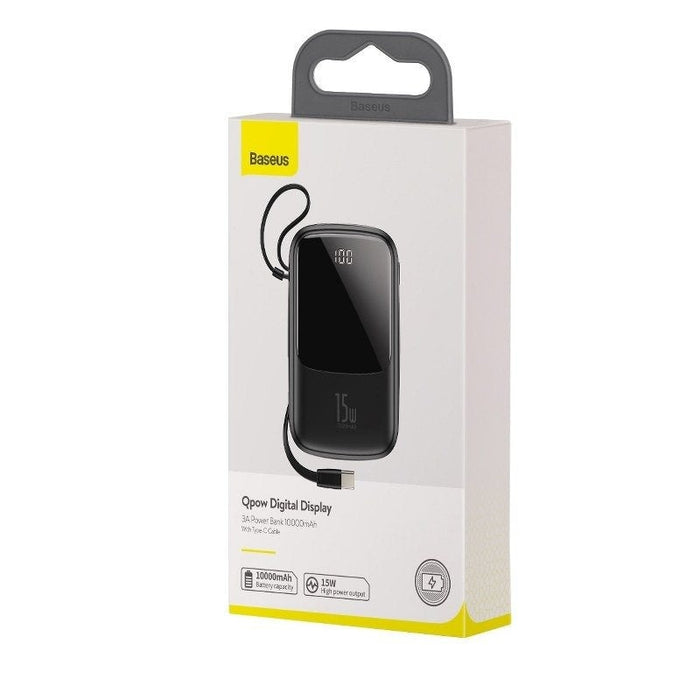 Преносима батерия с Lightning кабел Baseus Qpow 10000mAh 3A