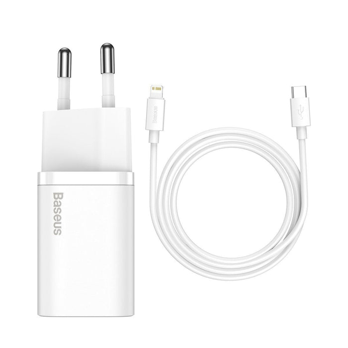 Зарядно + 1m USB-C към Lightning кабел Baseus Super Si Quick