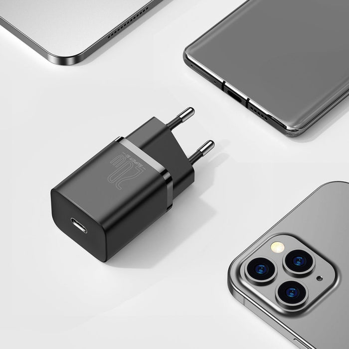 Зарядно + 1m USB-C към Lightning кабел Baseus Super Si Quick