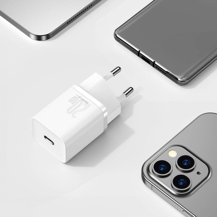 Зарядно + 1m USB-C към Lightning кабел Baseus Super Si Quick