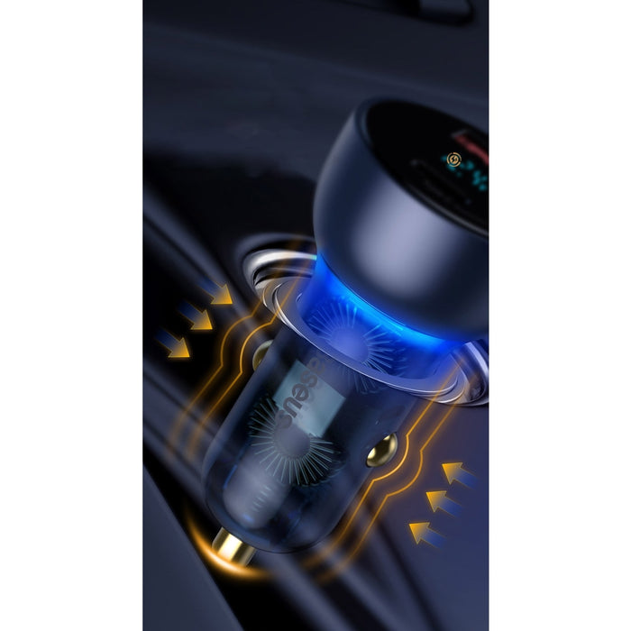Зарядно устройство за кола с дигитален дисплей Baseus USB +