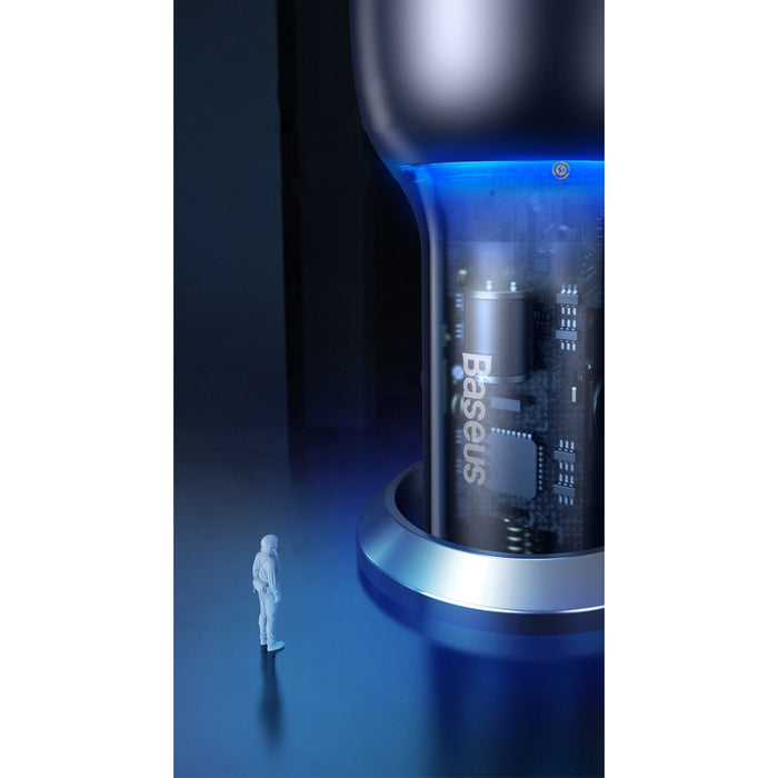 Зарядно за кола със специфичен цифров дисплей Baseus USB +