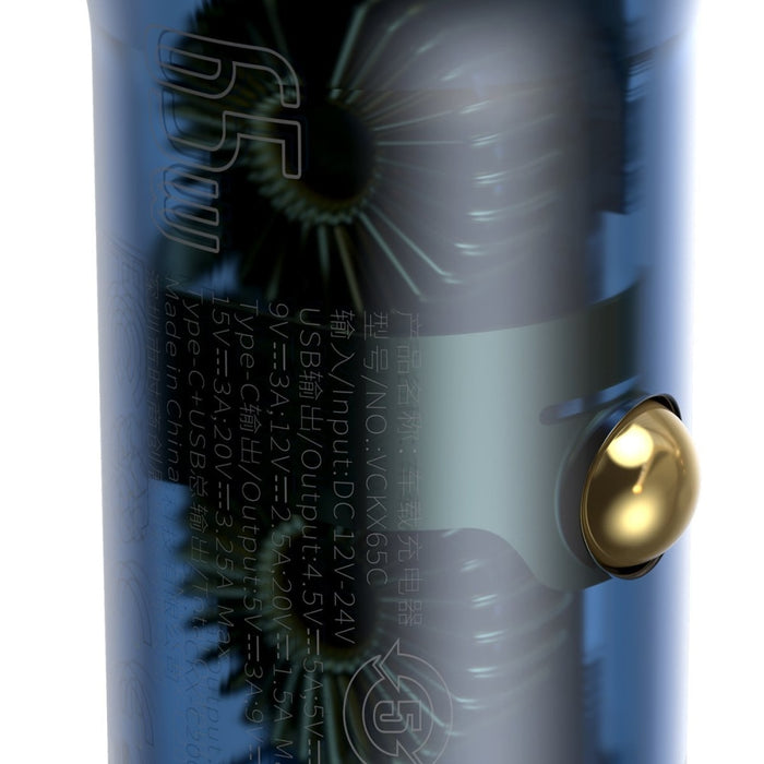 Зарядно за кола със специфичен цифров дисплей Baseus USB +