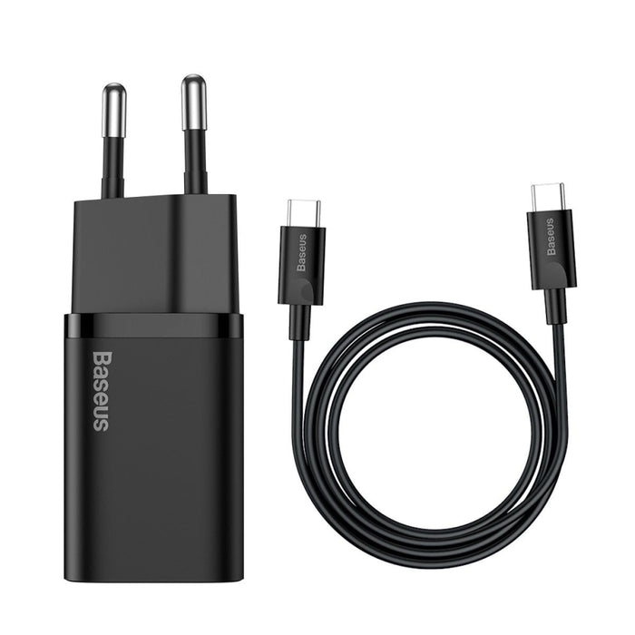Зарядно+кабел Baseus Super Si Quick 1C 25W USB-C към USB-C