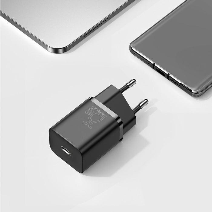 Зарядно+кабел Baseus Super Si Quick 1C 25W USB-C към USB-C