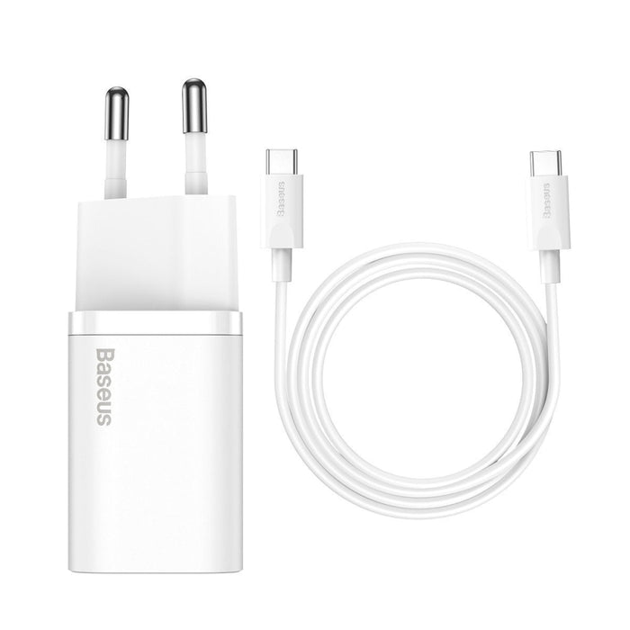 Зарядно+кабел Baseus Super Si Quick 1C 25W USB-C към USB-C