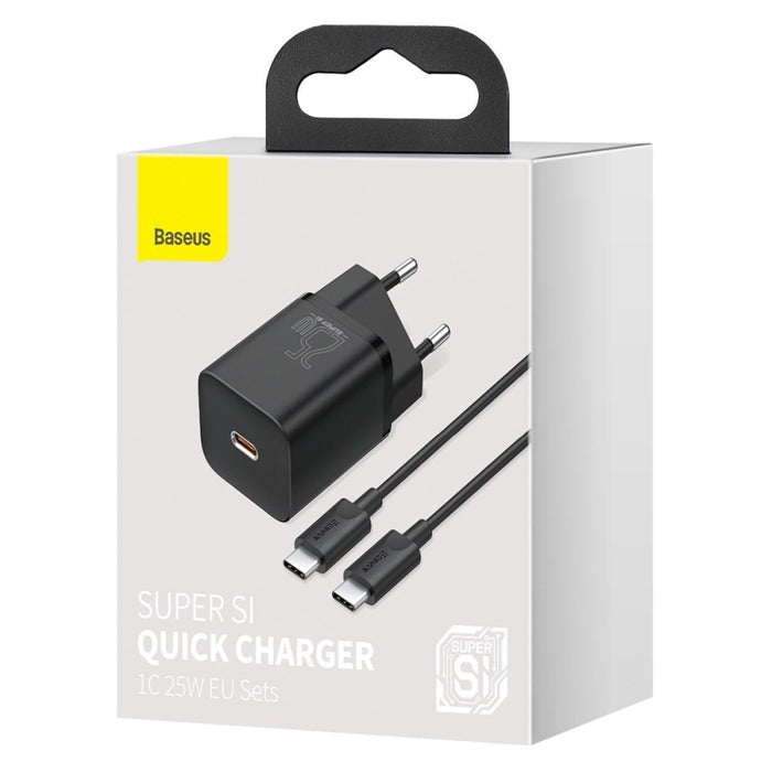 Зарядно+кабел Baseus Super Si Quick 1C 25W USB-C към USB-C