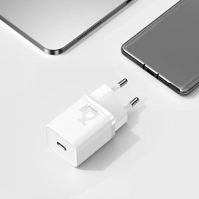 Зарядно+кабел Baseus Super Si Quick 1C 25W USB-C към USB-C