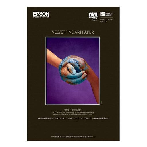 Хартия Epson Velvet Fine Art Paper DIN A3+ 260 g/m2 20