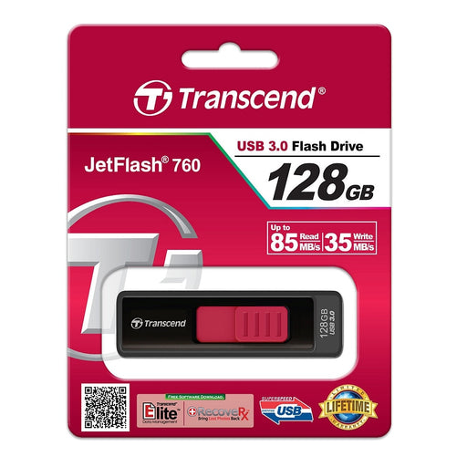 Памет Transcend 128GB JETFLASH 760 USB 3.0 (Red)