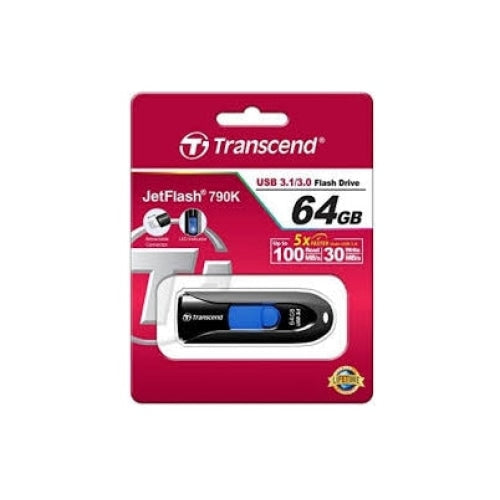 Памет Transcend 64GB JETFLASH 790 USB 3.1 black