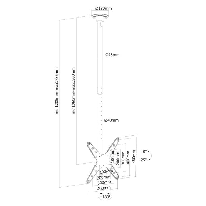 Стойка Neomounts by NewStar Flat Screen Ceiling Mount