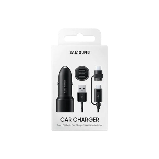 Зарядно устройство Samsung Dual Car Charger (15W) Black