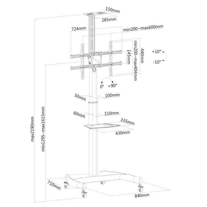 Стойка Neomounts by Newstar Mobile Flat Screen Floor Stand