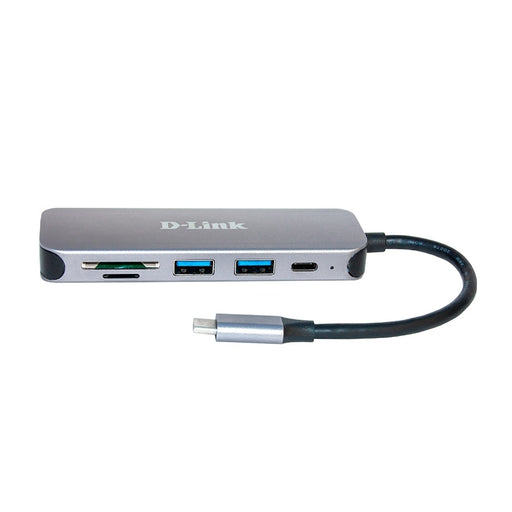 USB хъб D-Link 5-in-1 USB-C Hub with Card Reader