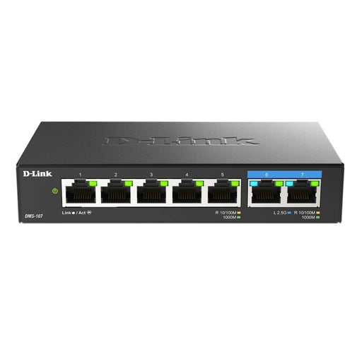 Комутатор D-Link 7-Port Multi-Gigabit Unmanaged Switch