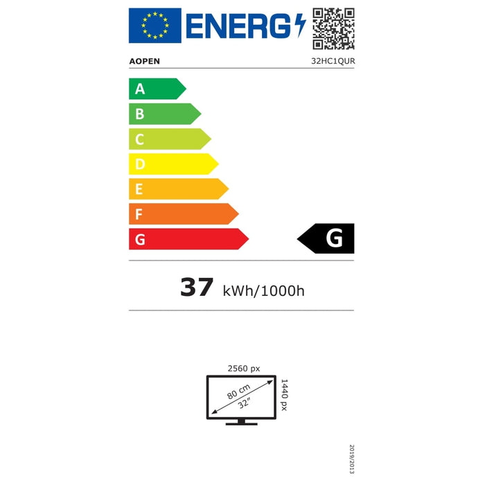 Монитор Aopen powered by Acer 32HC1QURPbidpx 31.5’’ 16:9 VA